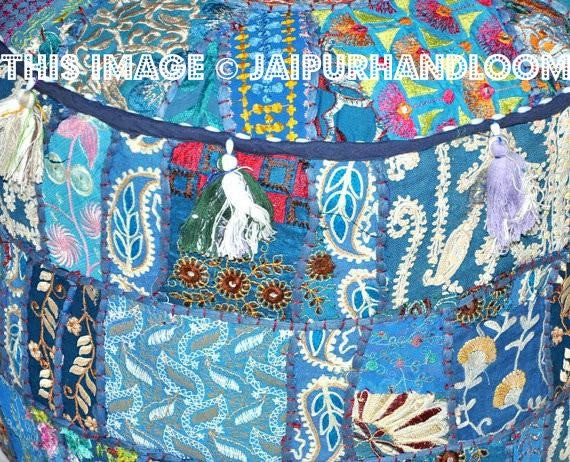 Vintage pouffe-Jaipur Handloom