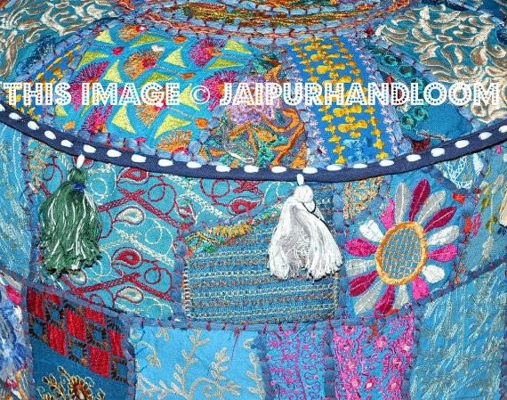 Vintage pouffe-Jaipur Handloom