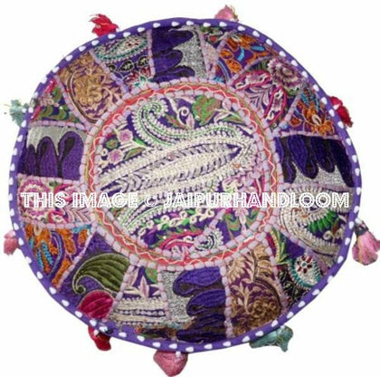 Wagga Pouffe - 18X13 inches-Jaipur Handloom