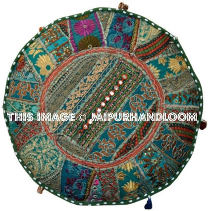Warwick Pouffe - 22X12 inches-Jaipur Handloom