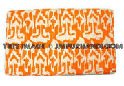 Wedding Gift Queen Ikat Quilt, Kantha Quilt, Ikat Bedspread, Queen Quilt, Kantha Bedspread, Ikat Bedding, Queen Bedding, Queen Bed Cover-Jaipur Handloom