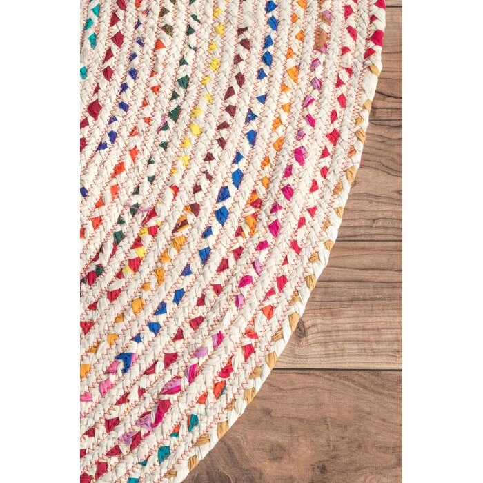 Jaipur Handloom -White / Ivory / Beige Round Rugs UK Cotton Round Rugs for Living room Dining Area