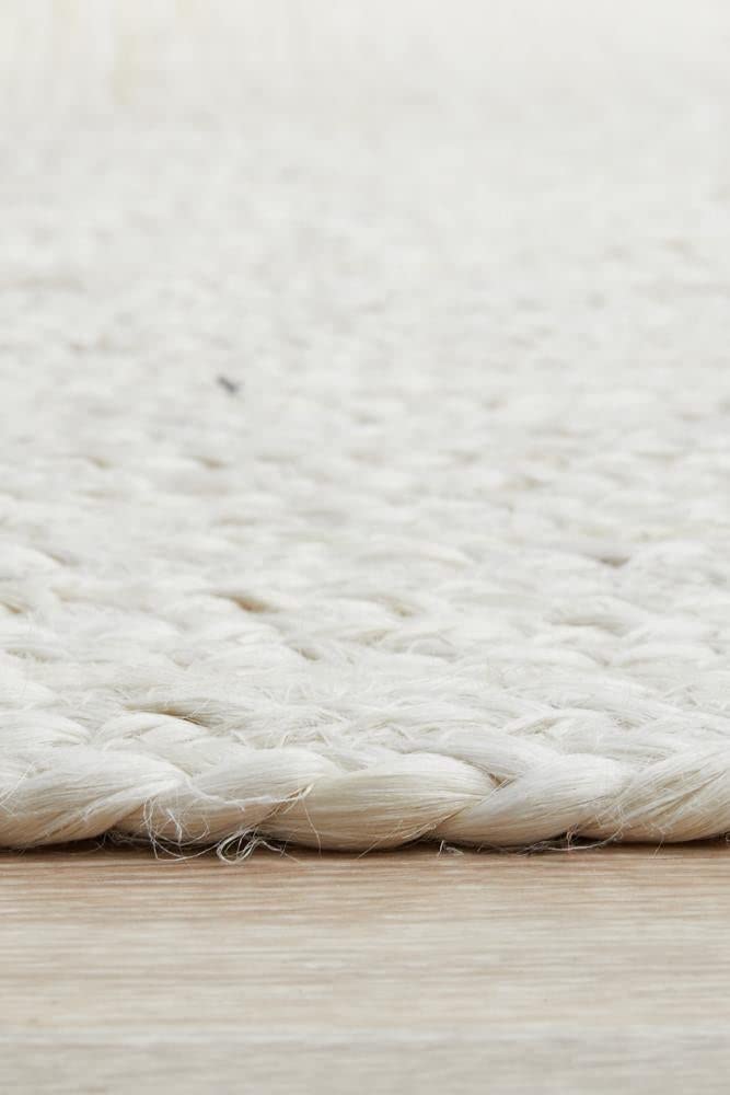 White Jute Round Rug, Large Round Indoor Area Rug | Jaipur Handloom