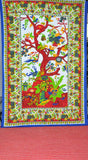 White Tree of life Tapestry Cotton Bedspread for Dorm Room and college-Jaipur Handloom