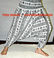 White om harem pants dancewear-Jaipur Handloom