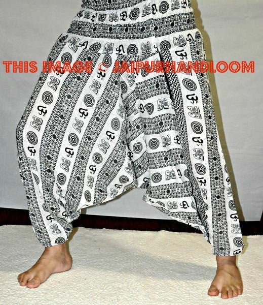 White om harem pants dancewear-Jaipur Handloom