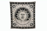 White sun tapestry Trippy psychedelic tapestries college tapestries-Jaipur Handloom