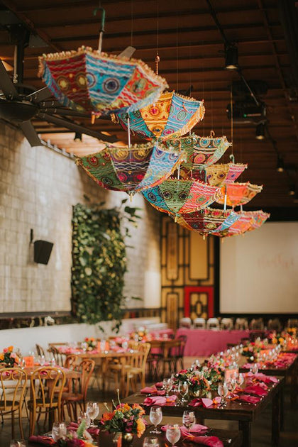 Wholesale Lot Indian Umbrella Parasols Bohemian Vintage Parasol Wedding Decoration Beach Umbrella Antique Handmade Umbrellas-Jaipur Handloom