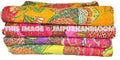 Wholesale SET OF 3 Queen Kantha Quilt Indian Sari Quilt King Size Kantha Bed Cover-Jaipur Handloom