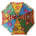Wholesale Vintage Patchwork, Embroidered, Handmade, Ethnic Cotton Wedding Decoration Umbrella Bohemian Sun Parasol Umbrella-Jaipur Handloom