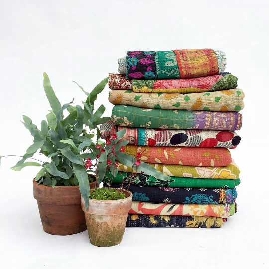fair trade kantha throw wholesale