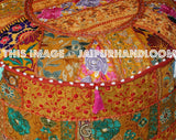 Willoughby Pouffe - 22X12 inches-Jaipur Handloom