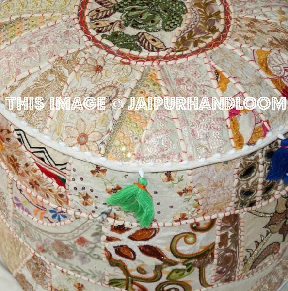 Wollongong Pouf ottomans - 18X13 inches-Jaipur Handloom