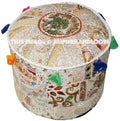Wollongong Pouf ottomans - 18X13 inches-Jaipur Handloom