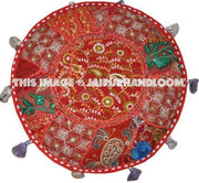 XL Huge tufted Pouf Ottoman floor pillow round Bean bag-Jaipur Handloom
