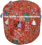 XL Huge tufted Pouf Ottoman floor pillow round Bean bag-Jaipur Handloom