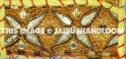 Yellow 24x24 Indian Patchwork Pillow Cover Designer Bohemian Pillows-Jaipur Handloom