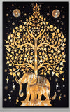 Yellow Dorm Tapestry Tree Of Life Tapestry Hippie Tapestries-Jaipur Handloom