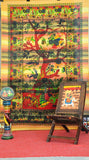 Yellow Temple tree of life tapestry Dorm Decor hippie tapestries twin size-Jaipur Handloom