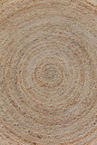 Yellow round scalloped jute rug, round jute rug , Round scallop rug