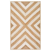 Zebra Pattern Jute Area Rug for Living Room, Sisal Rug Runner, Jute Carpet Rug
