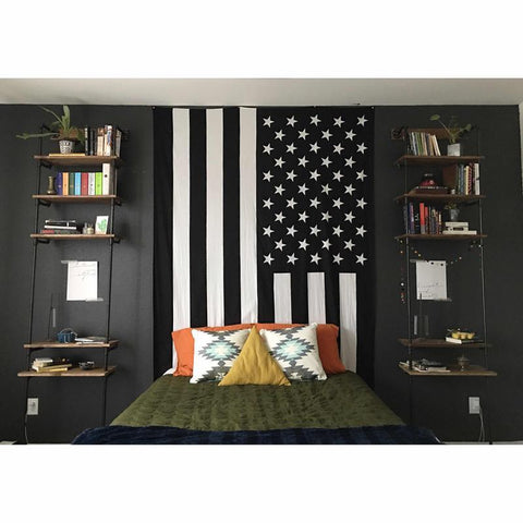 american flag tapestry black and white-Jaipur Handloom