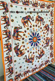 beautiful elephant circle tapestry hippie mandala dorm bedding blanket-Jaipur Handloom