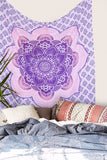 beautiful lotus mandala tapestry indian cotton bedcover boho beach throw-Jaipur Handloom