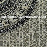 black and white college dorm tapestry indian mandala sofa couch throw-Jaipur Handloom