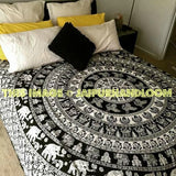 black and white dorm room tapestry bohemian indian bedcover blanket-Jaipur Handloom