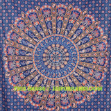 blue magical thinking wall hanging indian cotton twin bedspread-Jaipur Handloom