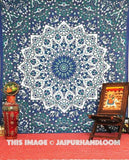 blue mandala tapestry psychedelic dorm wall hanging hippie beach throw-Jaipur Handloom