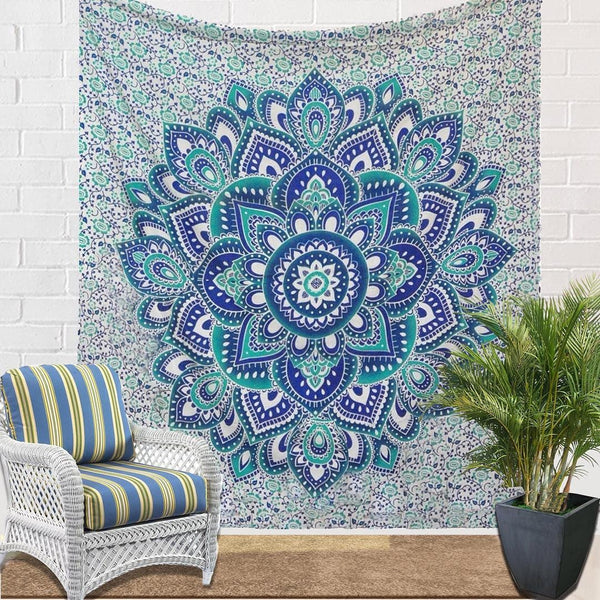 blue ombre tapestry cute dorm room tapestries cheap Wall Tapestries-Jaipur Handloom