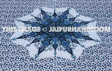 blue psychedelic college room wall hanging dorm room full bedspread-Jaipur Handloom
