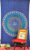 bohemian beach blanket hippie trippy dorm tapestries twin mandala blanket-Jaipur Handloom