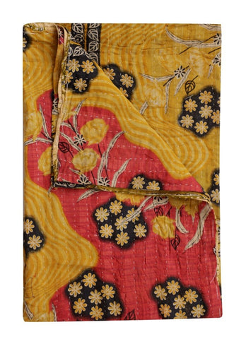 bohemian dorm room kantha throw indian vintage kantha bedcover-Jaipur Handloom