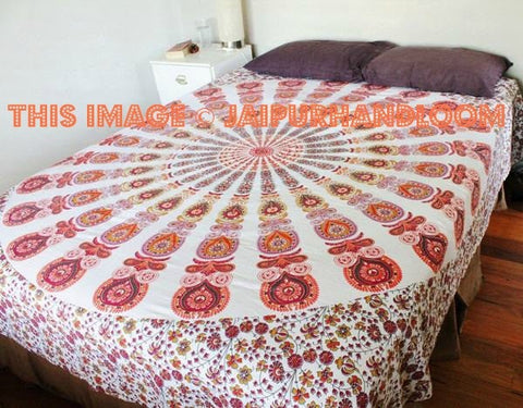 bohemian dorm room mandala bedding cotton indian bedspread tapestry-Jaipur Handloom