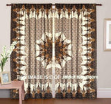 bohemian indian mandala bedroom curtains brown dorm room drapes-Jaipur Handloom
