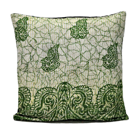 Bohemian Kantha Pillows For Sofa Indian Patchwork Kantha Cushions C26-Jaipur Handloom