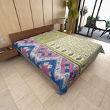 bohemian kantha quilted bedspread fair trade kantha throw on sale-Jaipur Handloom