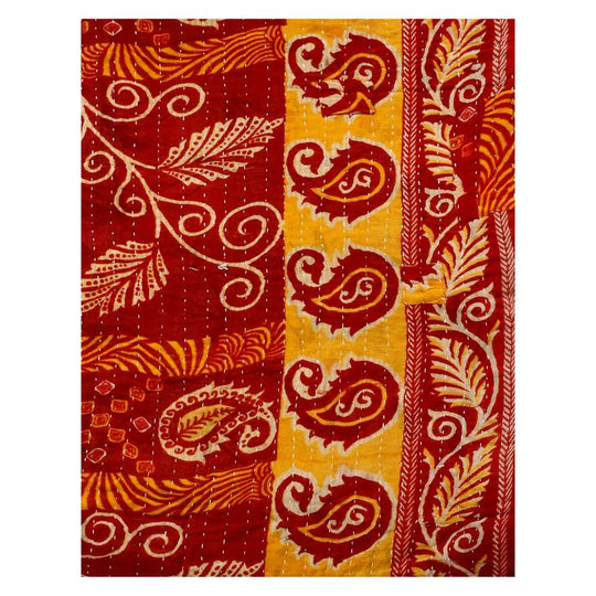 bohemian kantha throw indian kantha blanket twin kantha bedding coverlet AS45-Jaipur Handloom