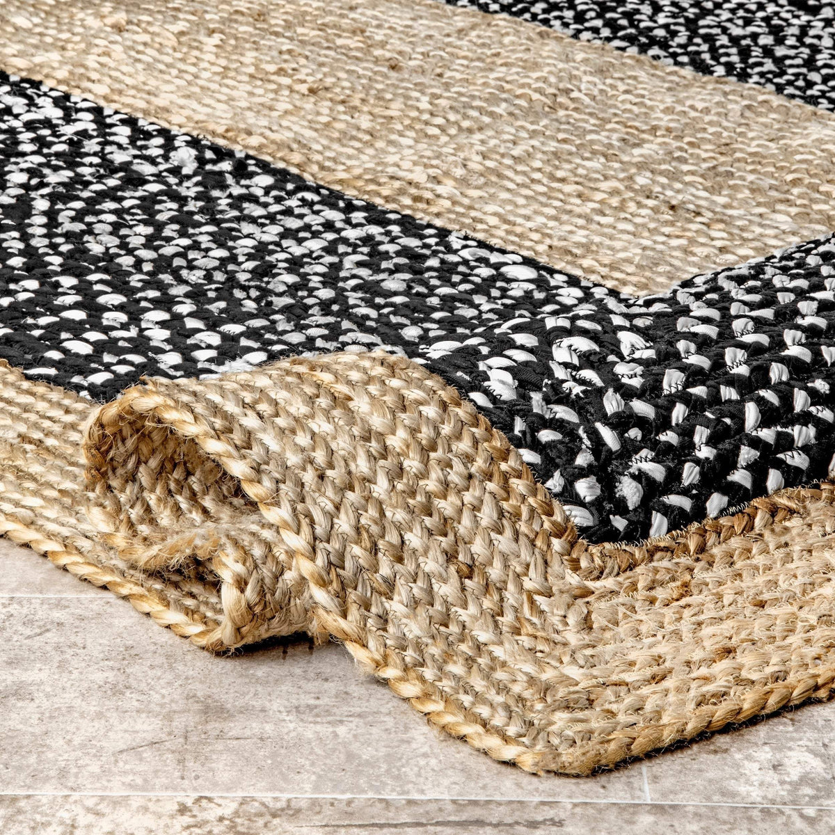 bohemian living room area rug 4'X6' , Jute Rug Runner, Cotton Rug for Kitchen
