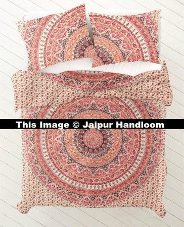Bohemian mandala comforter cover with pillow cases indian duvet cover set-Jaipur Handloom
