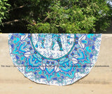 bohemian round sofa cover cotton mandala table cloth hippie round tapestry-Jaipur Handloom