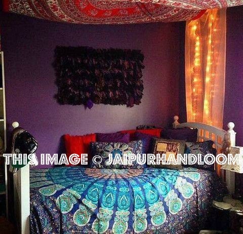 bohemian sofa couch throw indian mandala tablecloth table runner-Jaipur Handloom