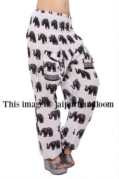 cool burning man harem pants thai fisherman pants boho yoga pants-Jaipur Handloom