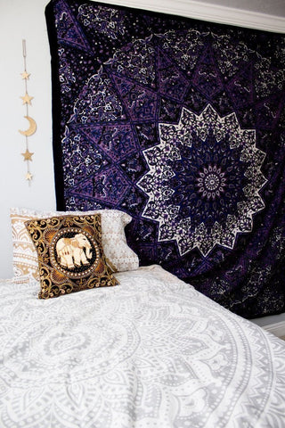 cool tapestries for dorm room college room wall tapestries queen bedding-Jaipur Handloom