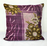 cotton kantha throw pillow cover in vintage style - P11-Jaipur Handloom