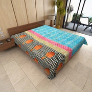 decorative kantha curtains bohemian bedroom kantha bedspread blanket-Jaipur Handloom