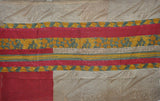antique pattern twin size kantha throw quilt